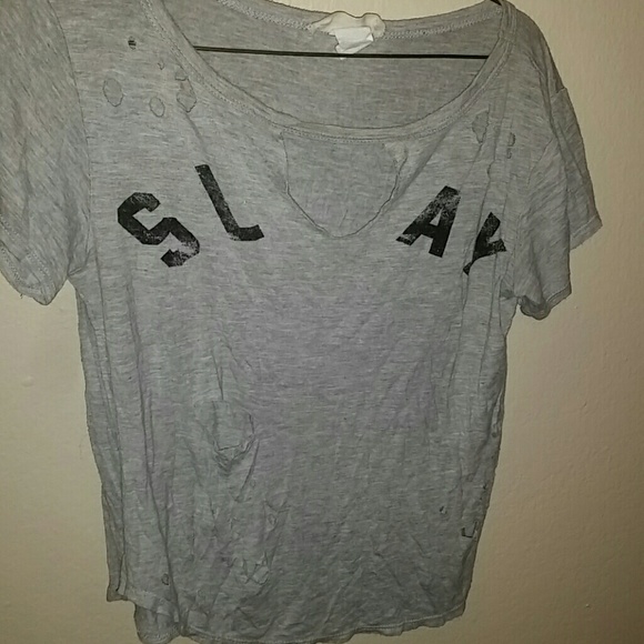 Distressed Grey top - Picture 1 of 4
